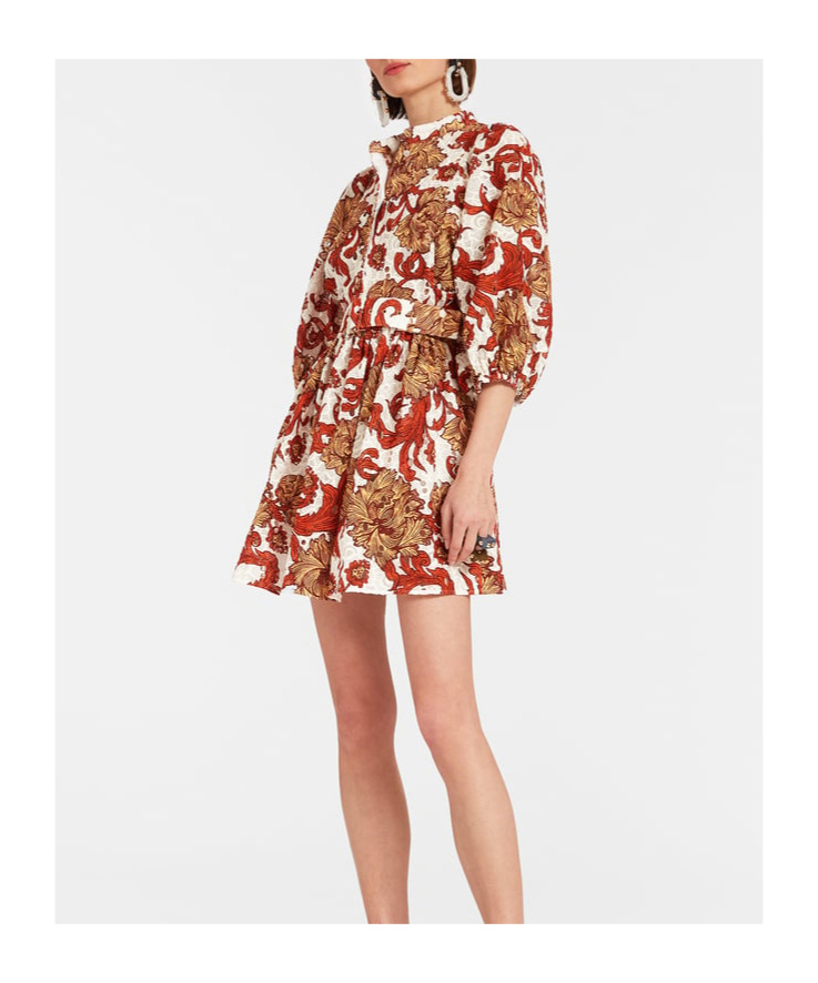 La Doublej Short Sleeve Dress In Brown