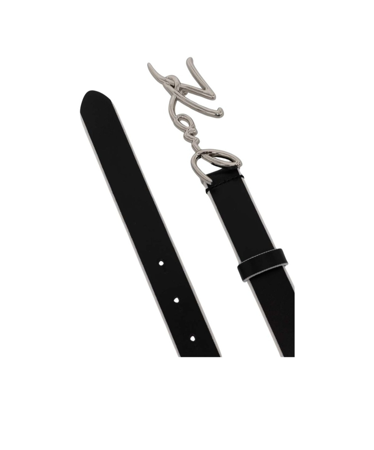 Karl Lagerfeld Logo Belt In Black