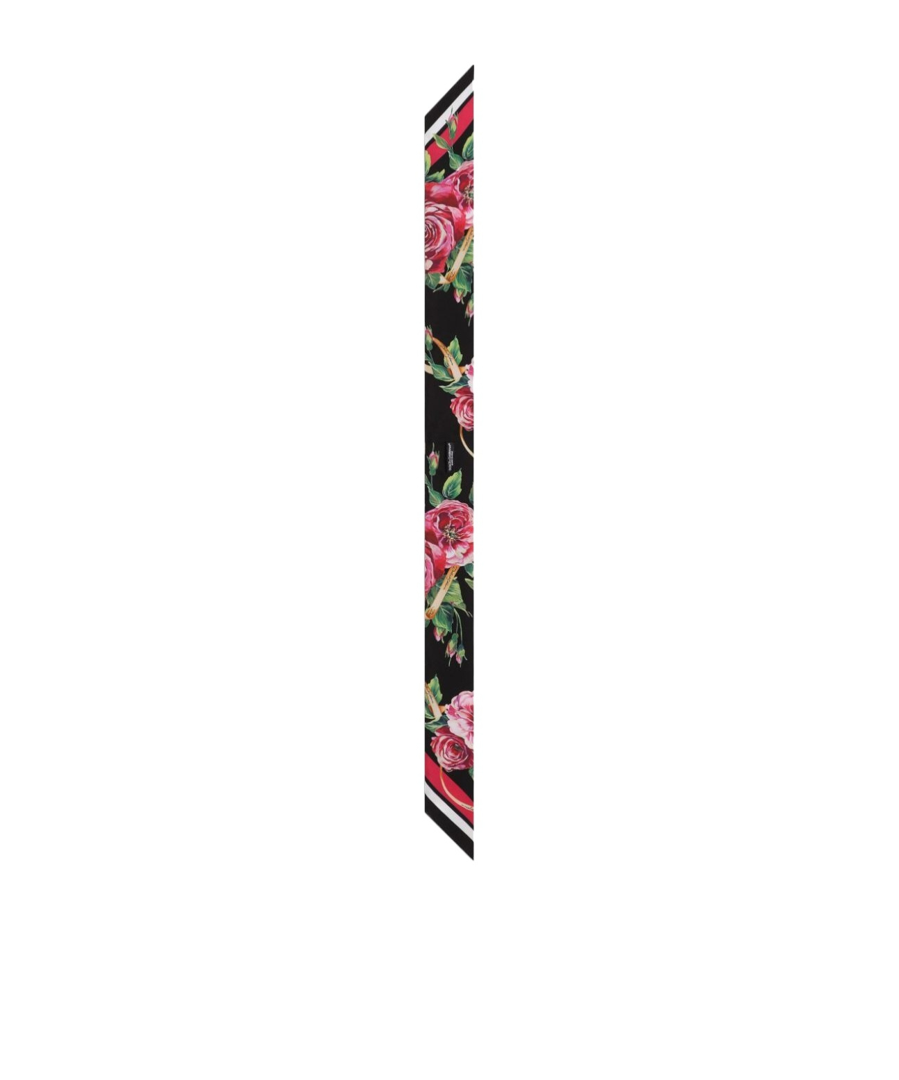 Dolce & Gabbana Floral-print Neckerchief In Black
