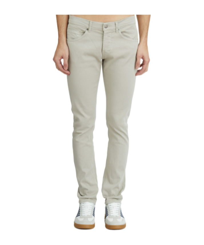Dondup Denim Trousers With Belt Loops In Gray