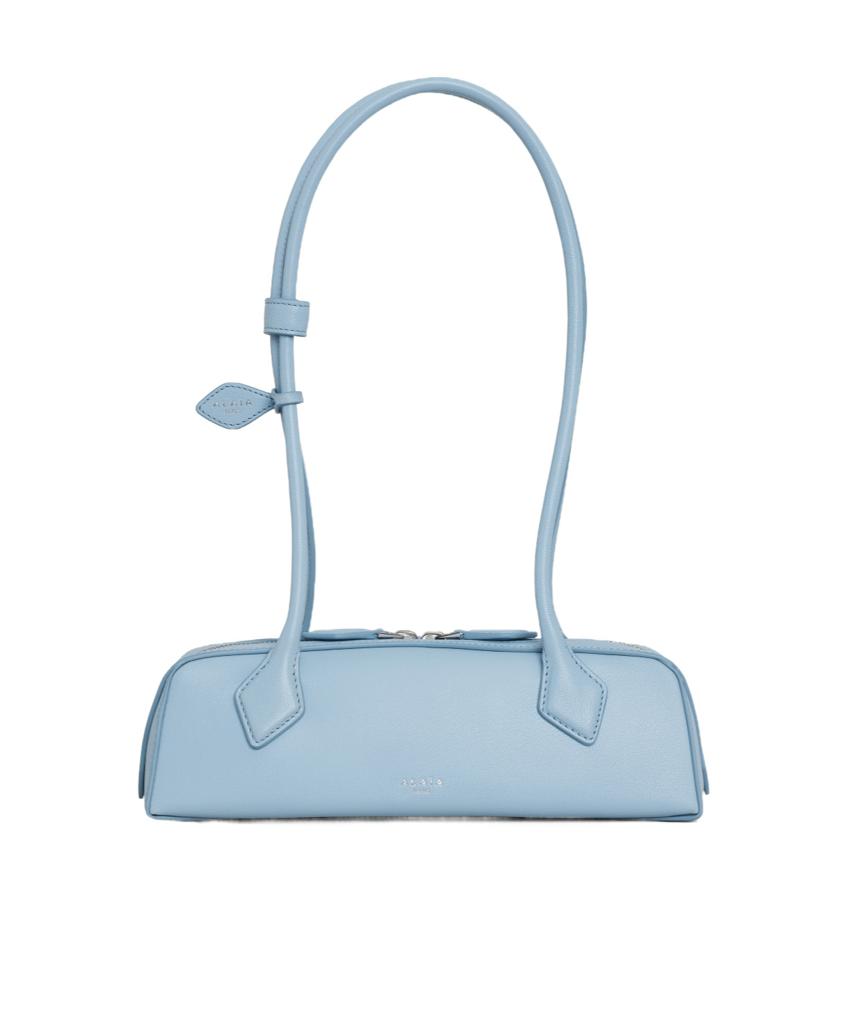 Alaïa Le Teckel Small Leather Shoulder Bag In Blue