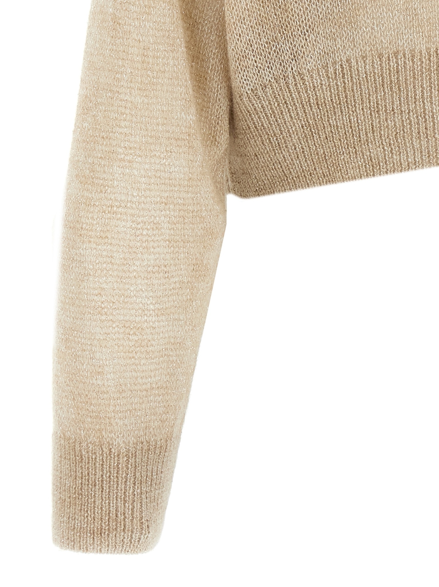 Shop Brunello Cucinelli Metallic-thread Sweater In Nude