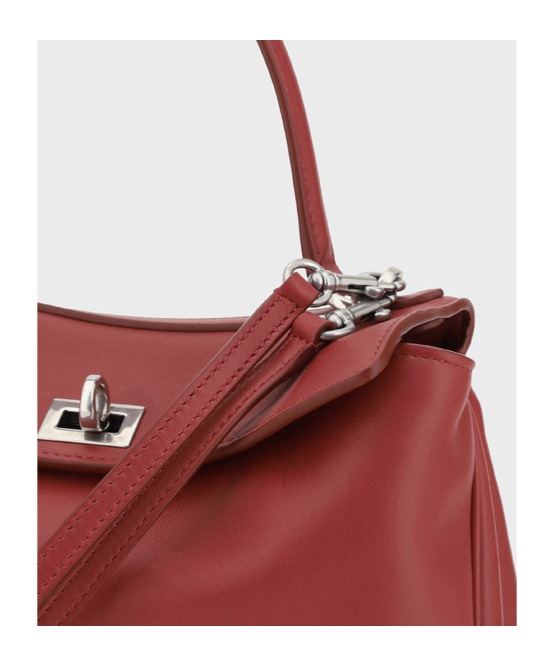 Balenciaga Leather Shoulder Bag In Red