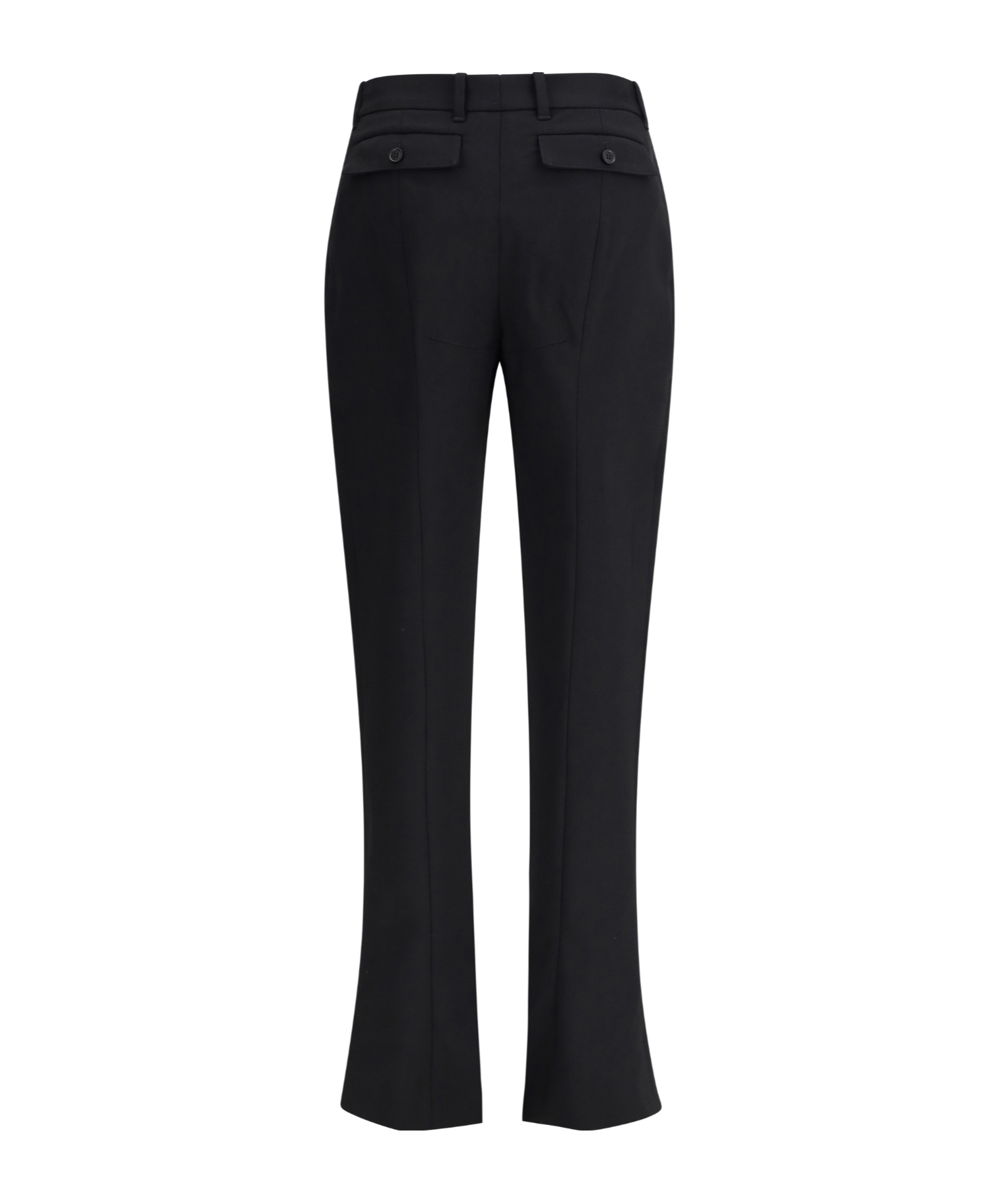Alexander Mcqueen Tailored Wool Trousers Featuring Flared Hem In Black