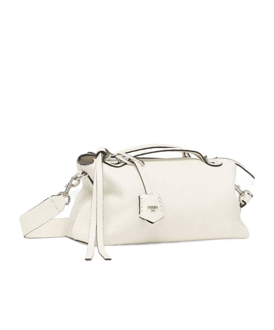 Fendi By The Way Selleria Medium Shoulder Bag In White