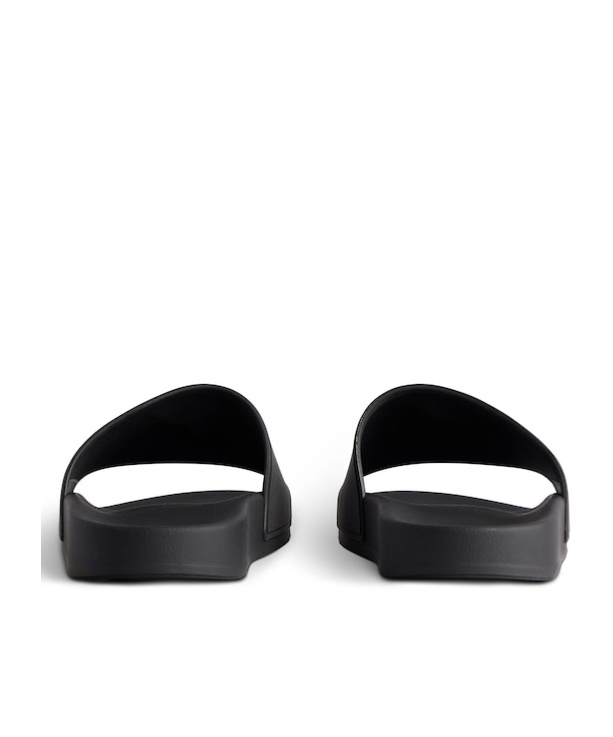 Balenciaga Slide Sandals With Open Toe And Flat Sole In Black