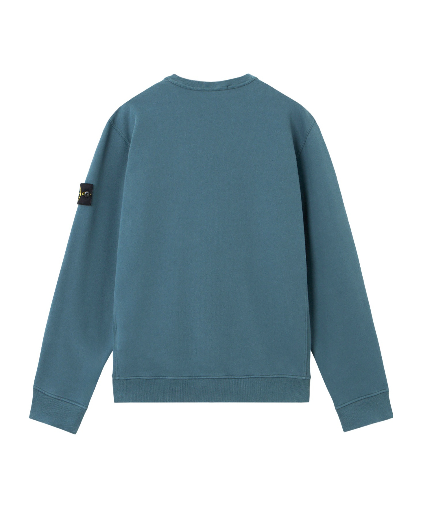 Stone Island Regular-fit Crewneck Sweatshirt With Ribbed Inserts In Blue