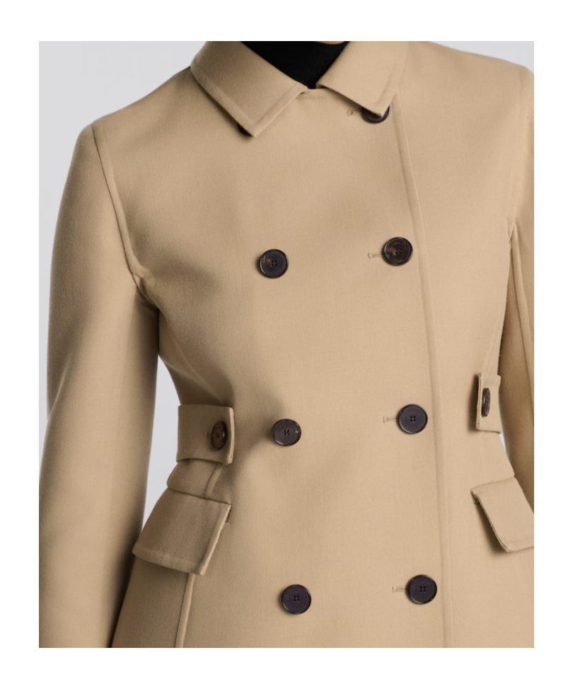 Dior Double-breasted Freshly Cut Wool Suit Coat In Nude