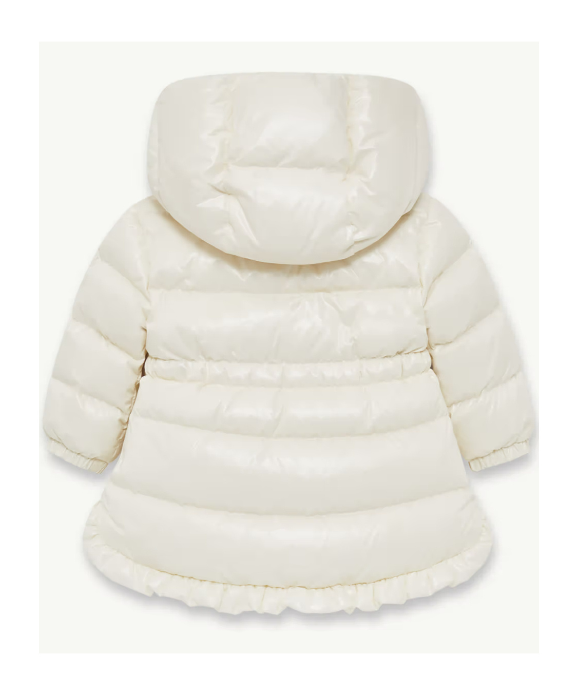 Moncler Ruffled Quilted Parka In White