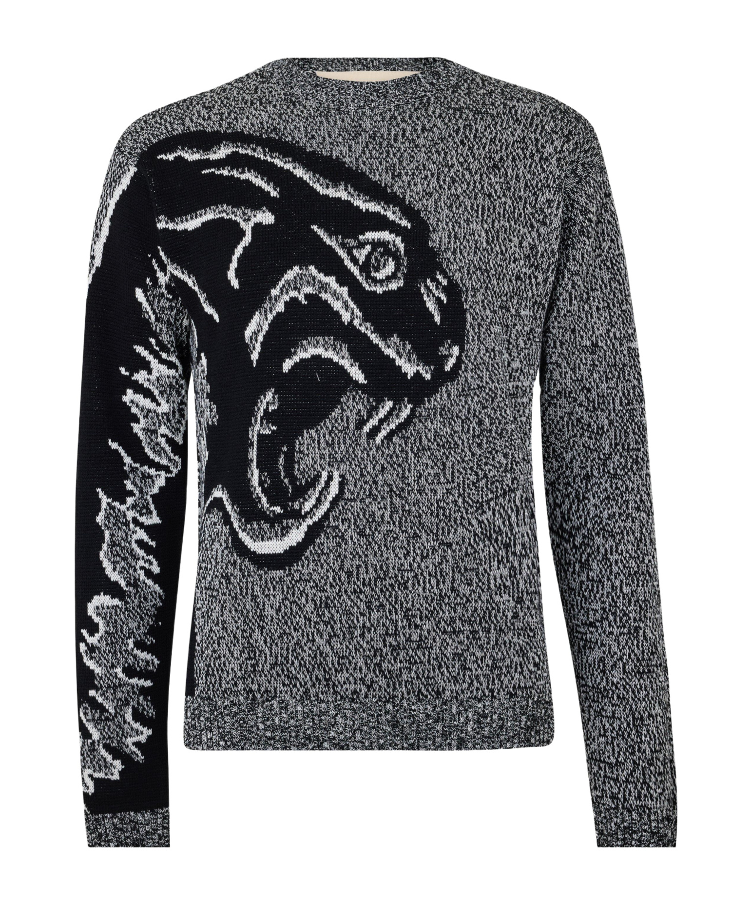 Valentino Crewneck Knit Sweater In Grey