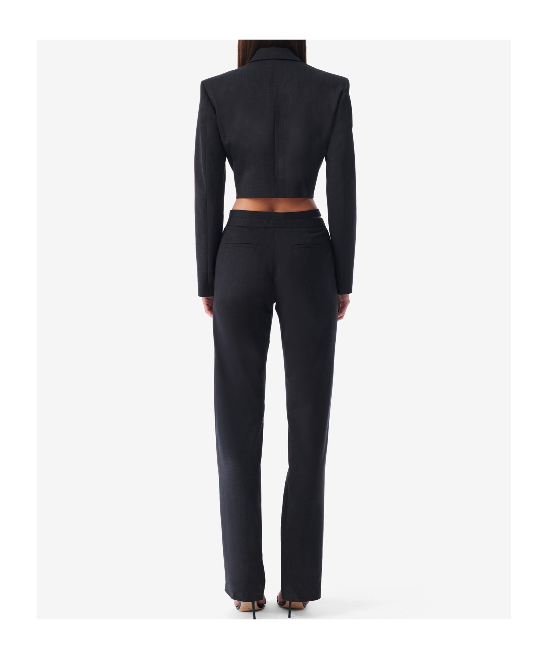 Iro Peak-lapel Cropped Blazer In Black