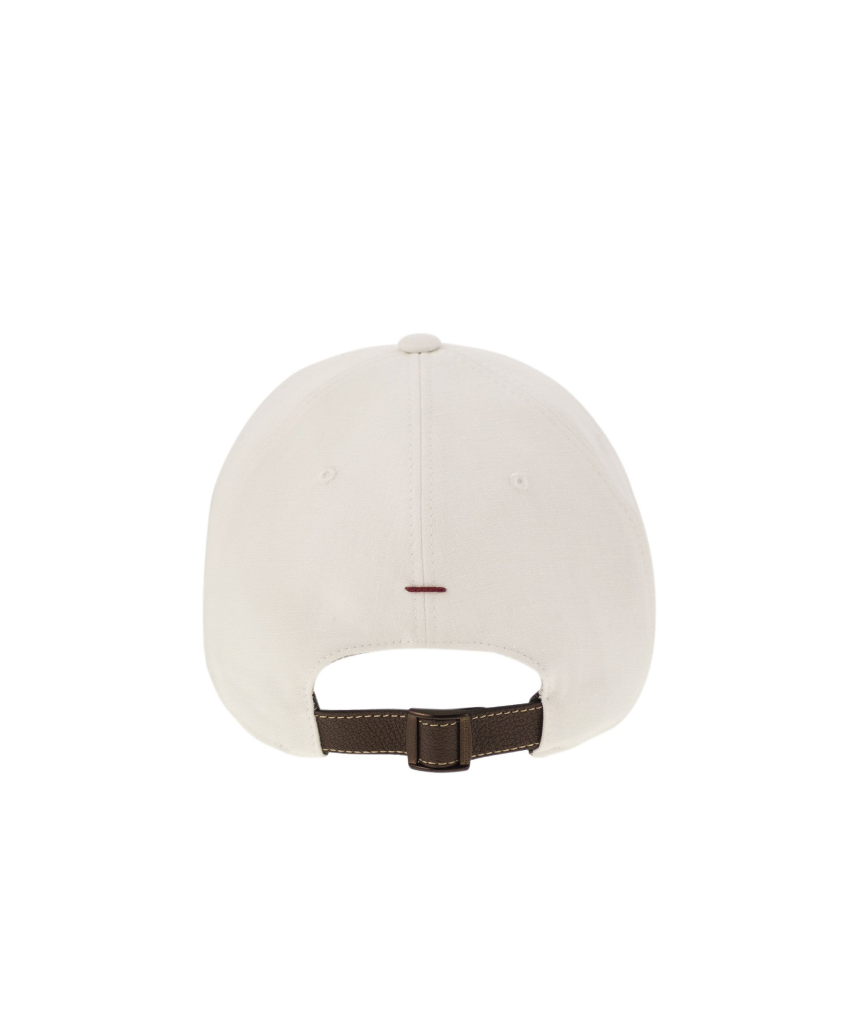 Brunello Cucinelli Water-resistant Microfibre Embroidered Baseball Cap In White