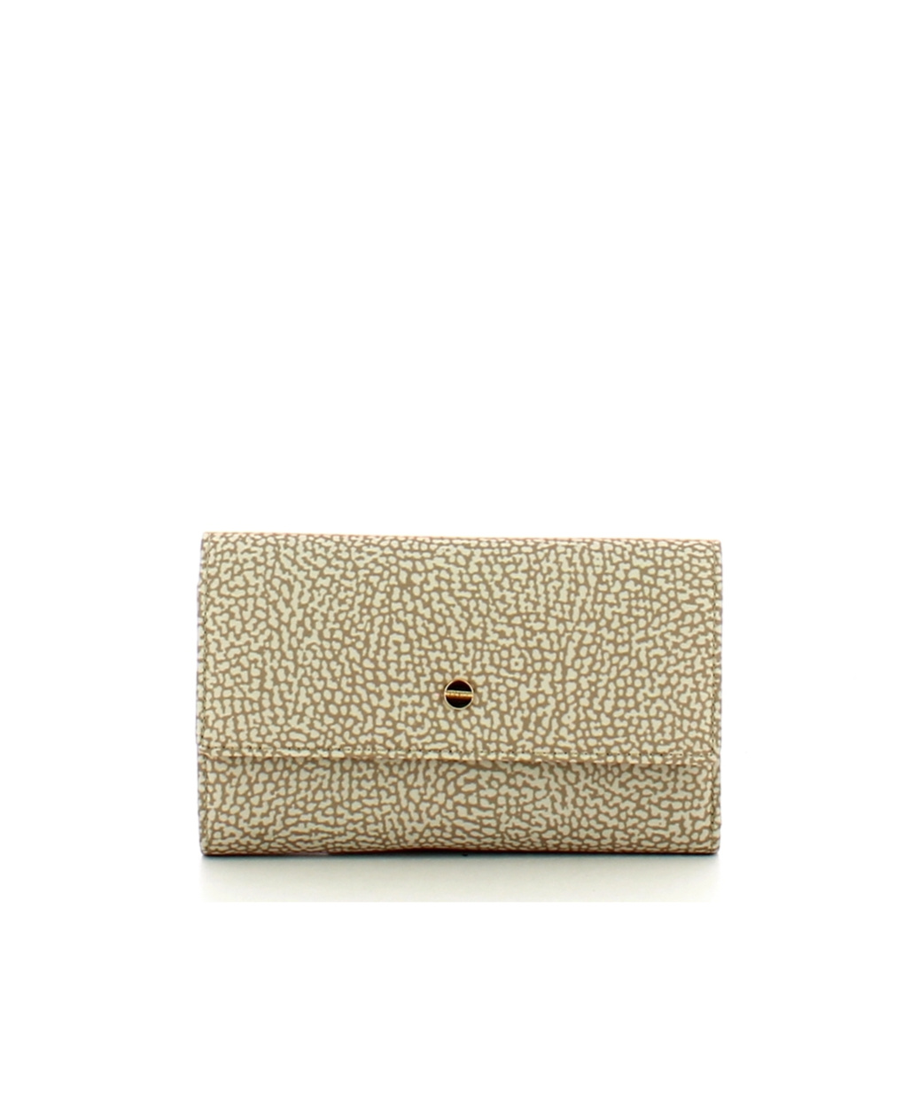 Borbonese Textured Compact Wallet In Sand