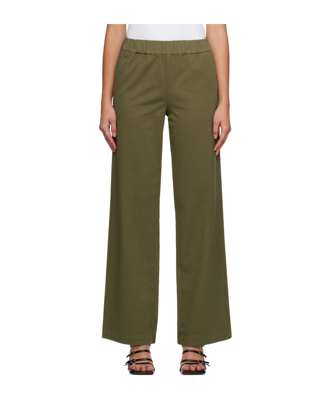 ANINE BING KOA SLIP-ON STRAIGHT TROUSERS