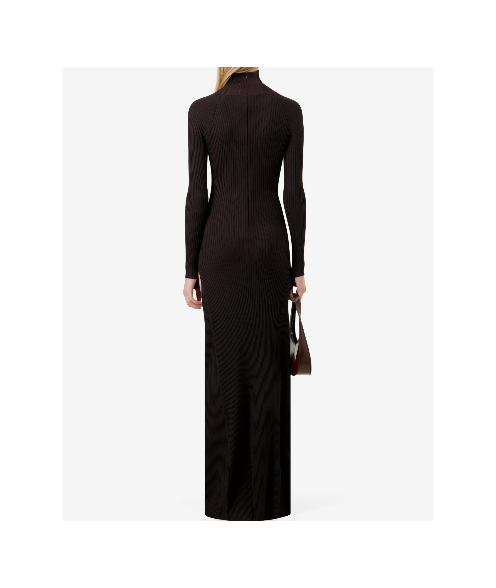 Coperni Leg-baring Ruffle Dress In Black