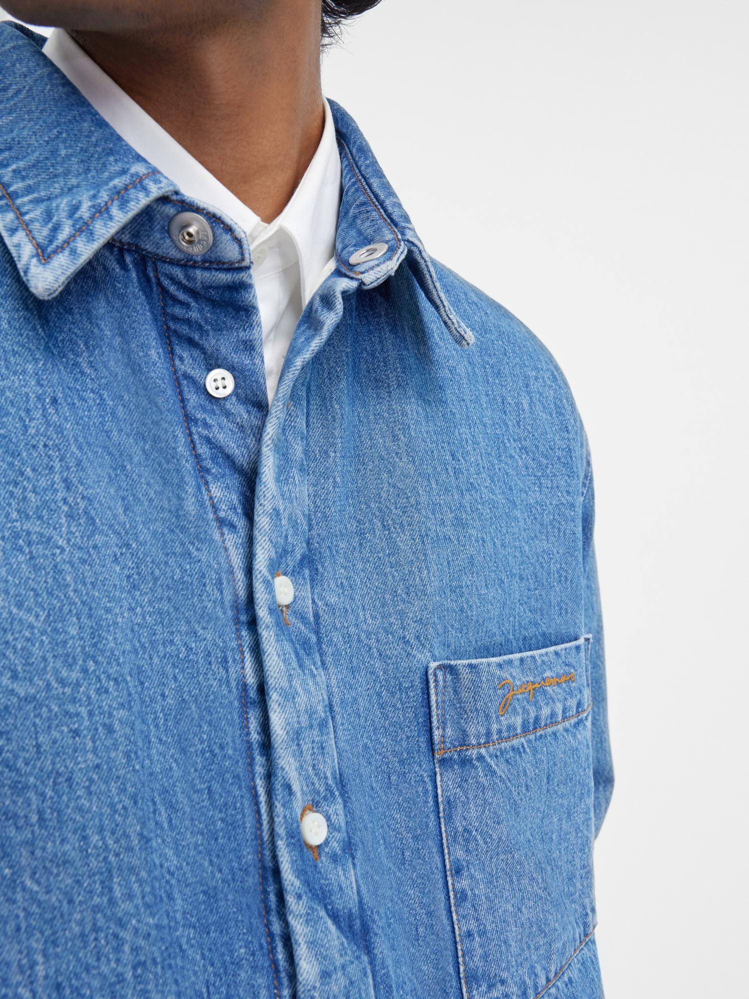 Jacquemus La Chemise Boulanger Shirt Jacket In Blue