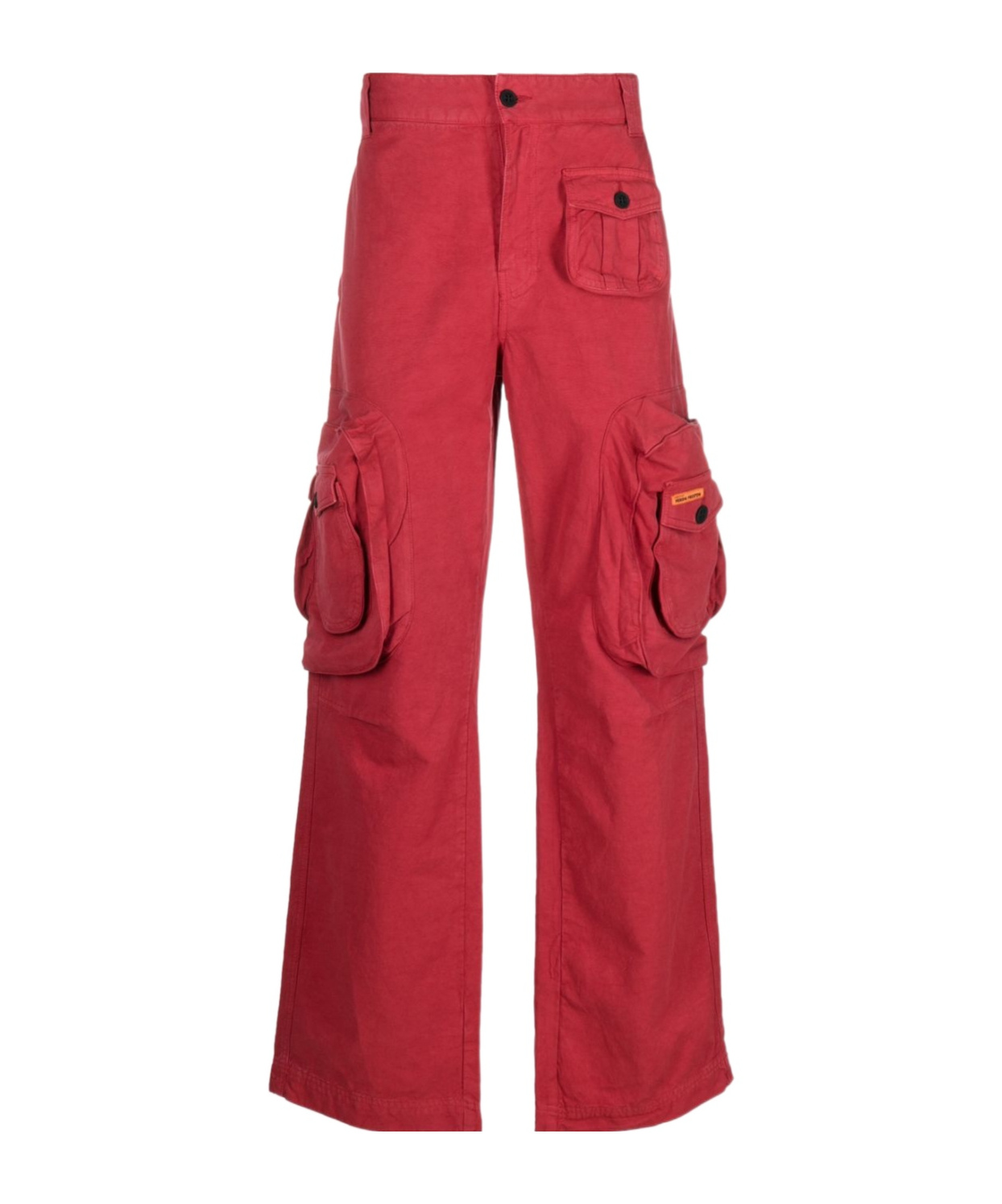 Heron Preston Logo-patch Cargo Trousers In Red