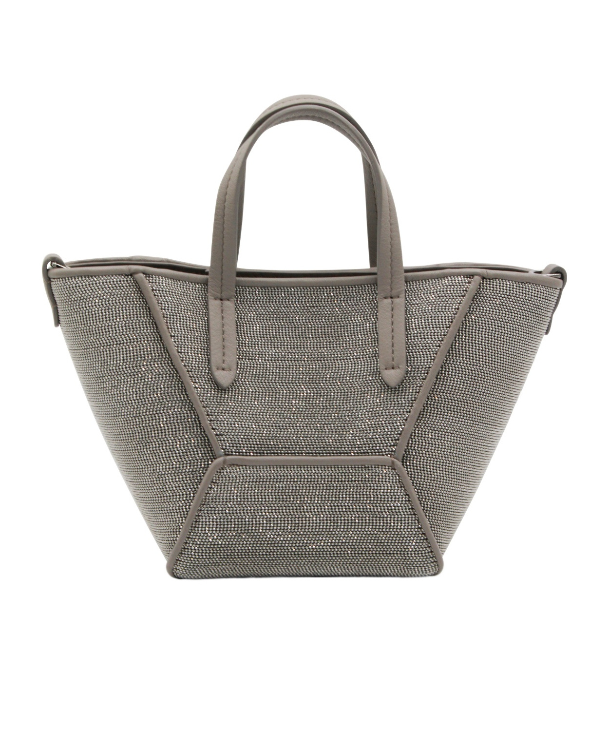 Brunello Cucinelli Embellished Tote Bag In Gray