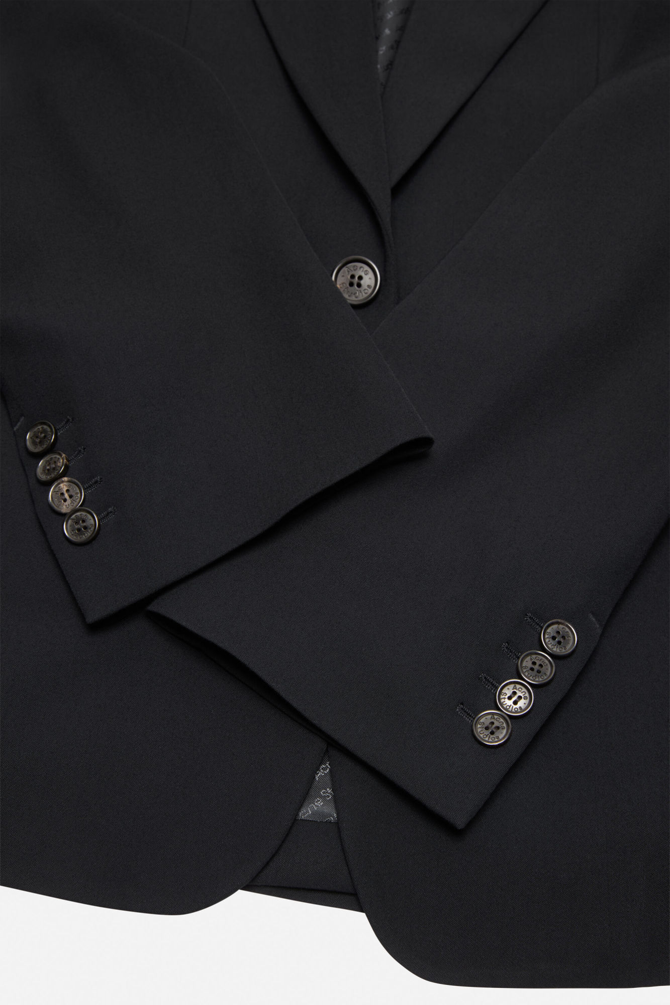 Acne Studios Button-detail Single-breasted Blazer In Black