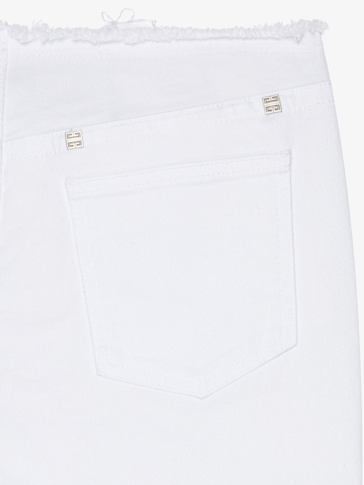 Givenchy Raw-cut Detail Low-rise Flared Jeans In White