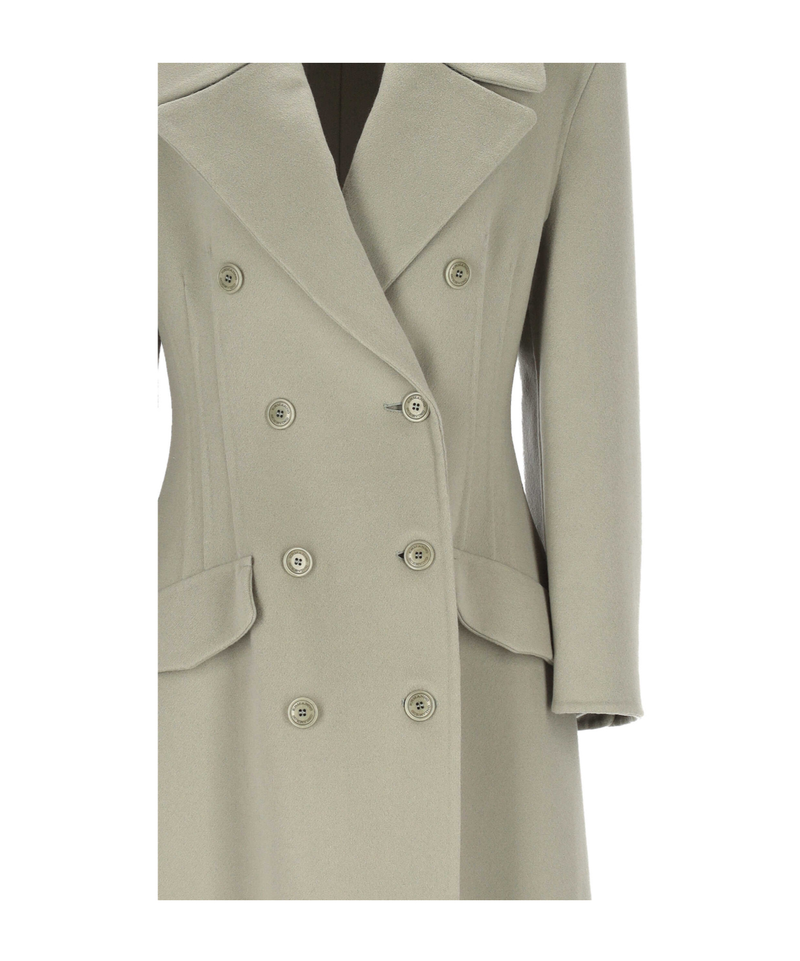 Ermanno Scervino Long-sleeved Coat In Gray