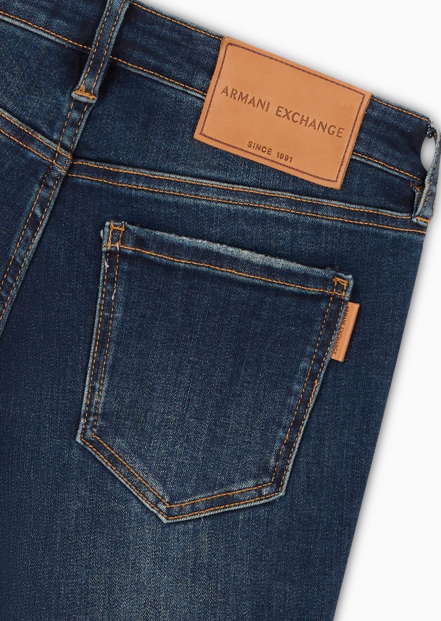 Shop Armani Exchange Multi-pocket Jeans In Denim Indigo