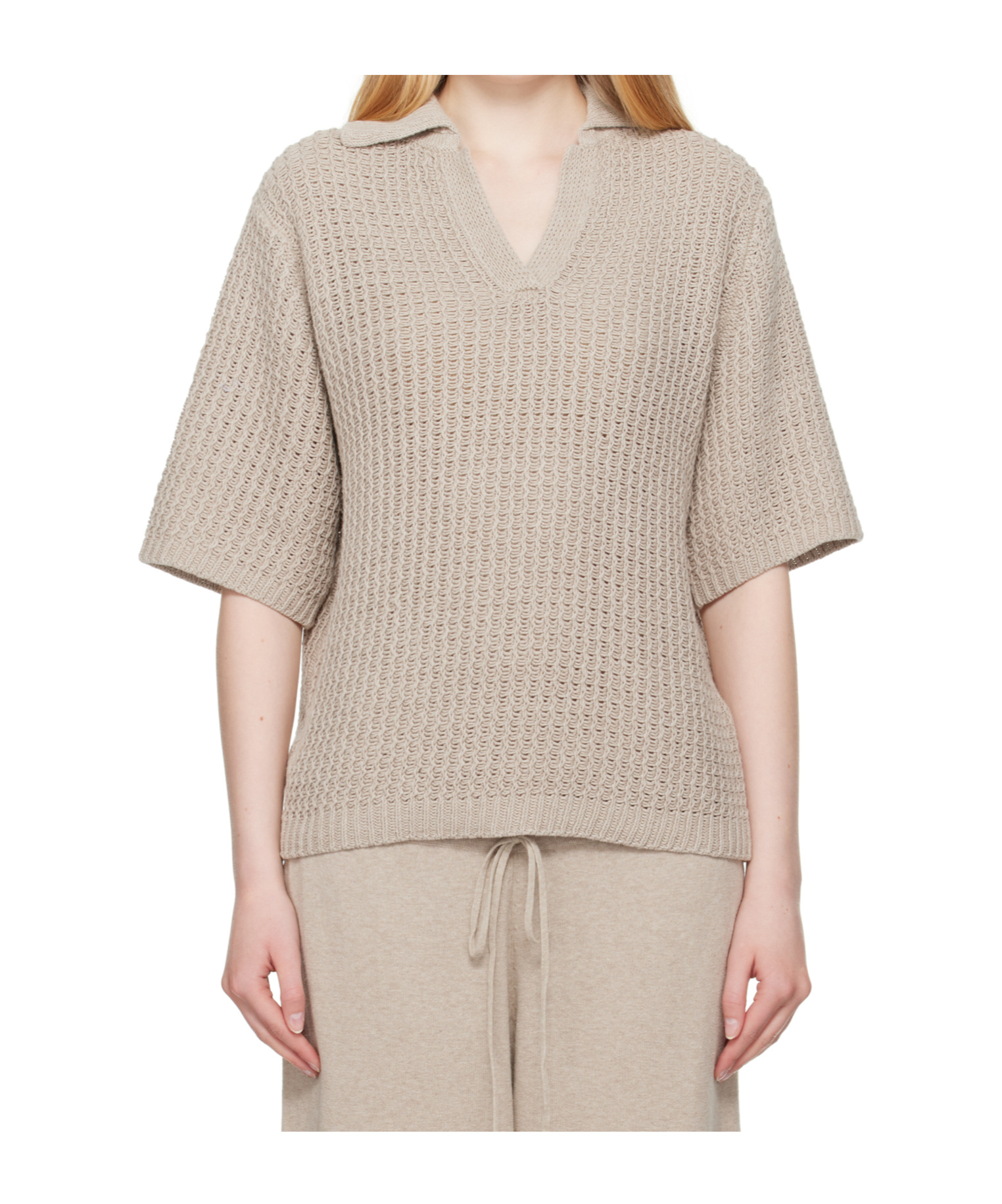 Lauren Manoogian Hand-woven Polo Shirt In Brown