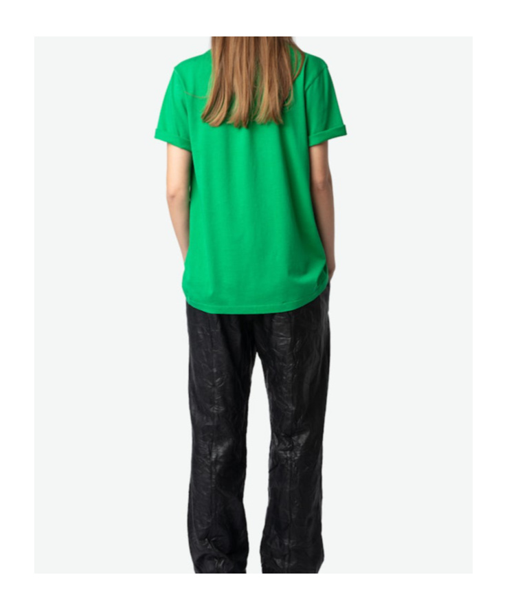 Shop Zadig & Voltaire Edwin Rock And Roll T-shirt In Green