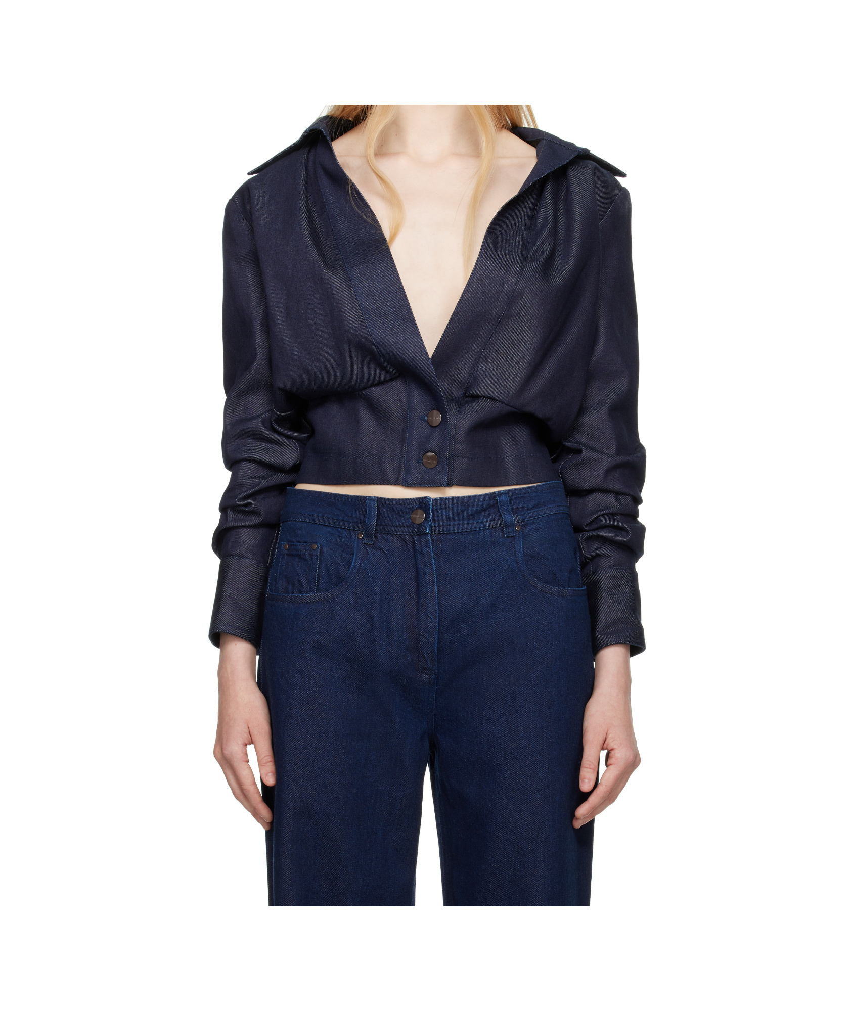 16arlington Lapel Long-sleeved Denim Jacket
