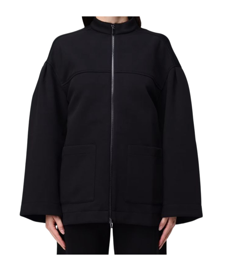 Max Mara Long-sleeved Casual Jacket In Black