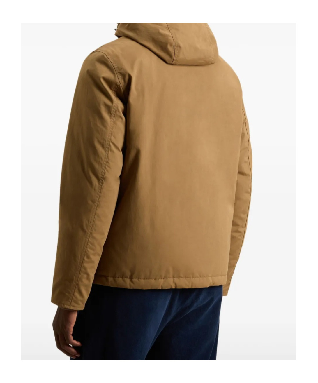 Woolrich Padded Brown Jacket With Adjustable Hood In Brown