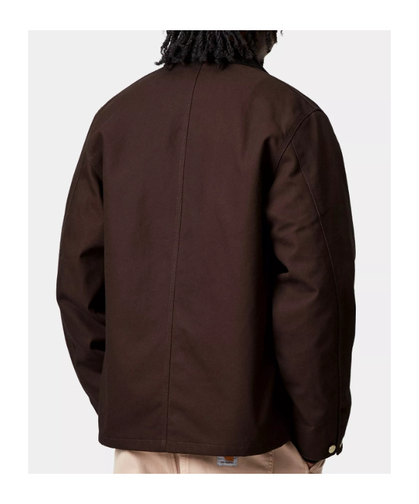 Carhartt Chocolate Cotton Michigan Coat In Brown