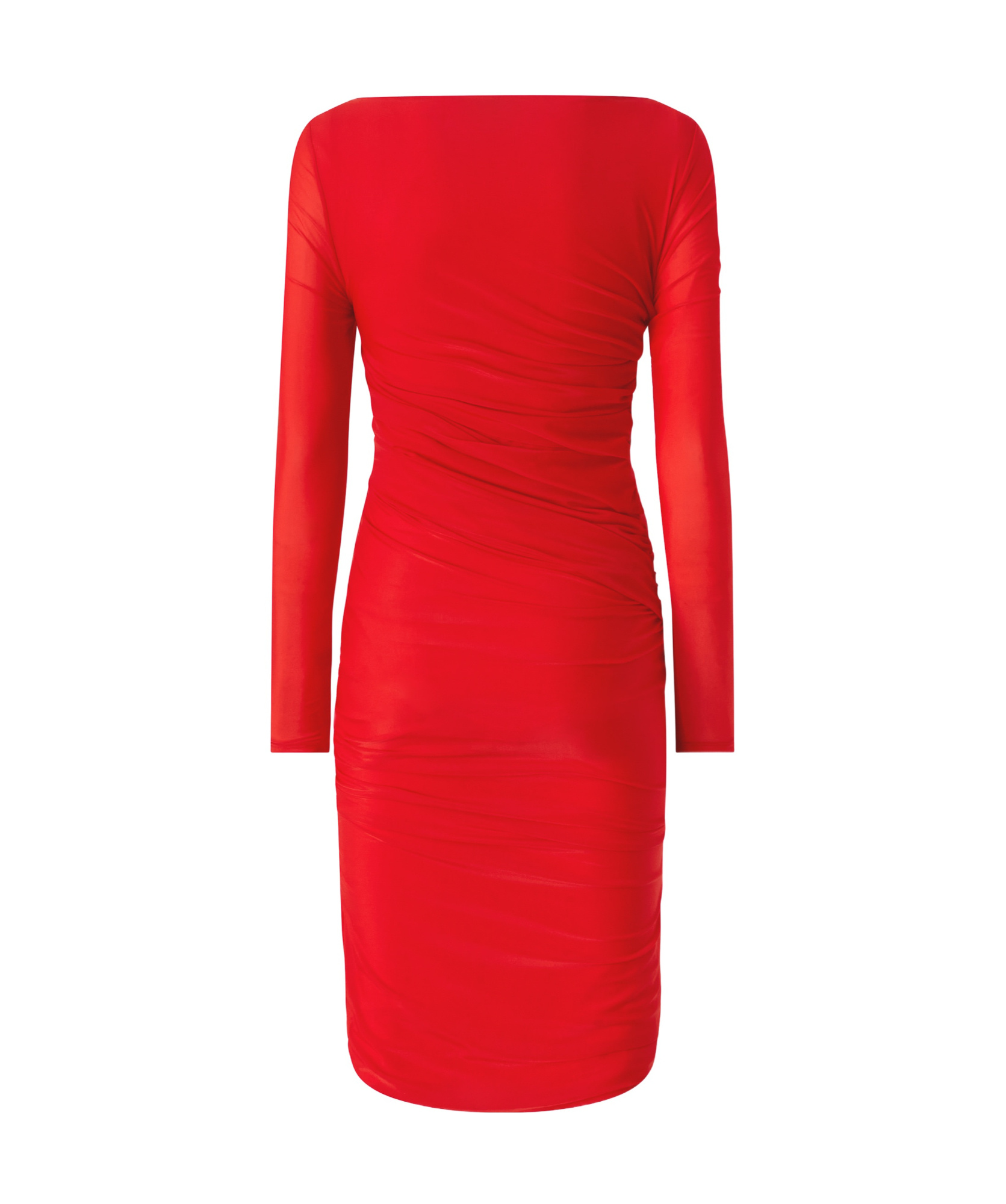 Shop Pinko Gathered Dress In Red