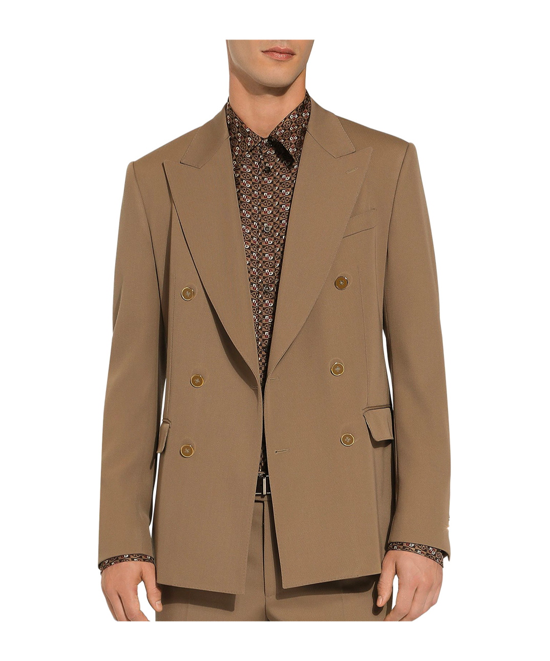Dolce & Gabbana Technical Gabardine Jacket In Brown