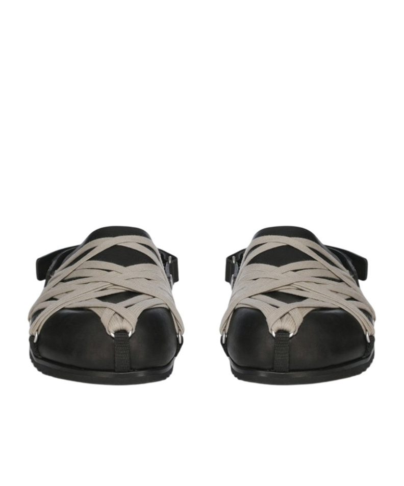 Shop Rick Owens Hollywood Megalaced Mules In Black