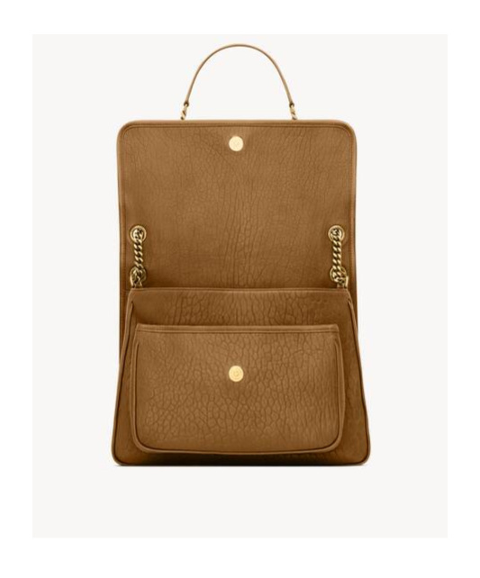 Saint Laurent Niki Large Grain Shoulder Bag In Brown