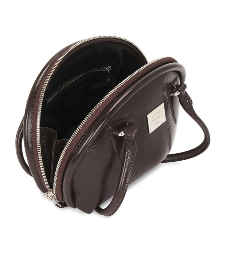 Acne Studios Brown Bowlina Shoulder Bag In Black