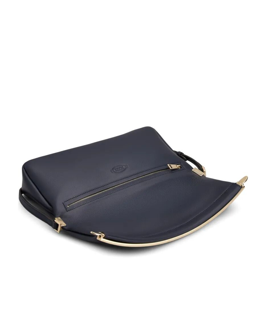 Shop Tod's Leather Clutch Bag In Black