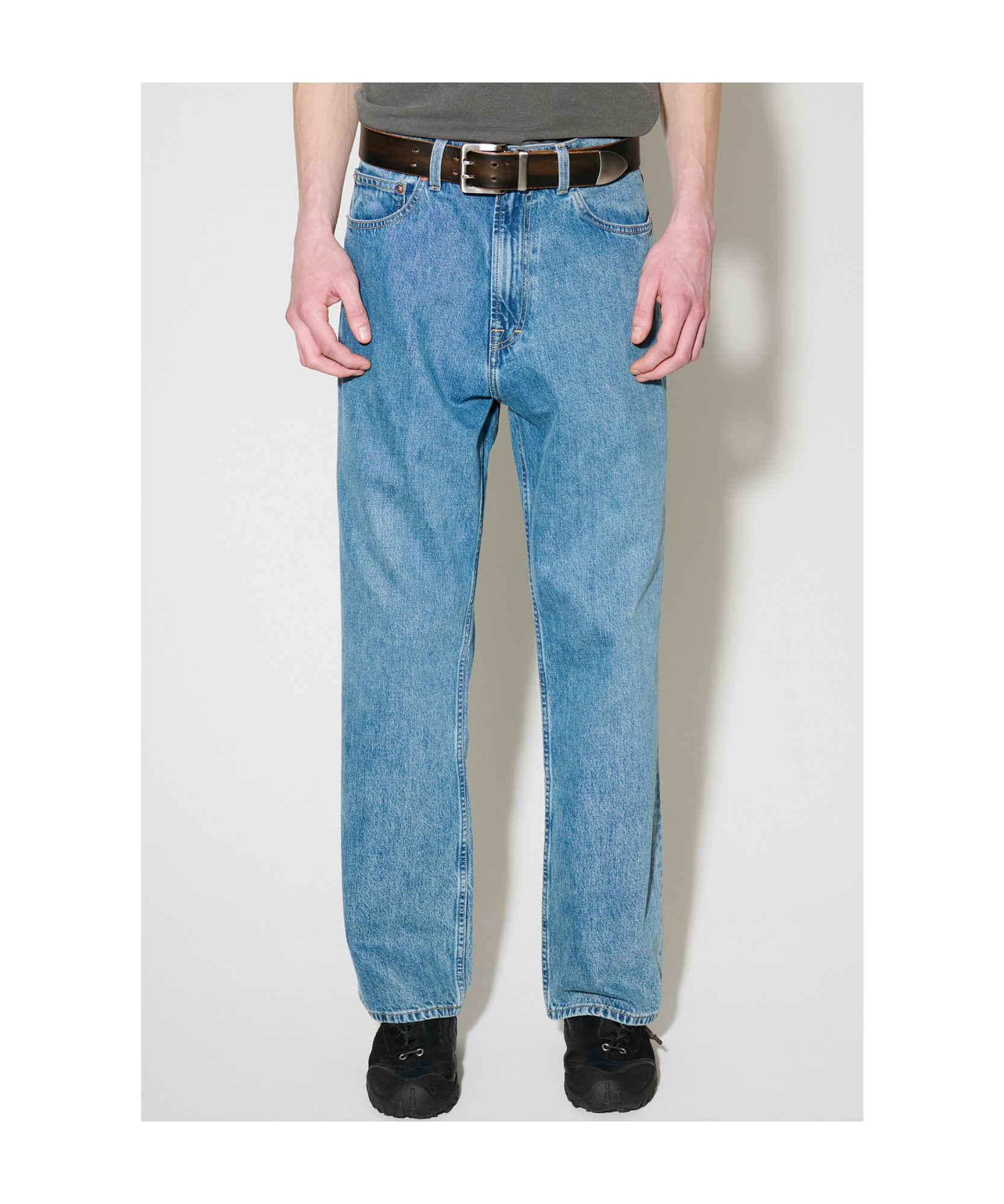 Our Legacy Third Cut Logo-patch Jeans In Blue