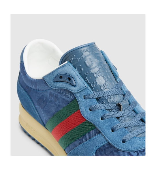 Gucci Men's Nora Suede And Nylon Ssima Retro Sneakers