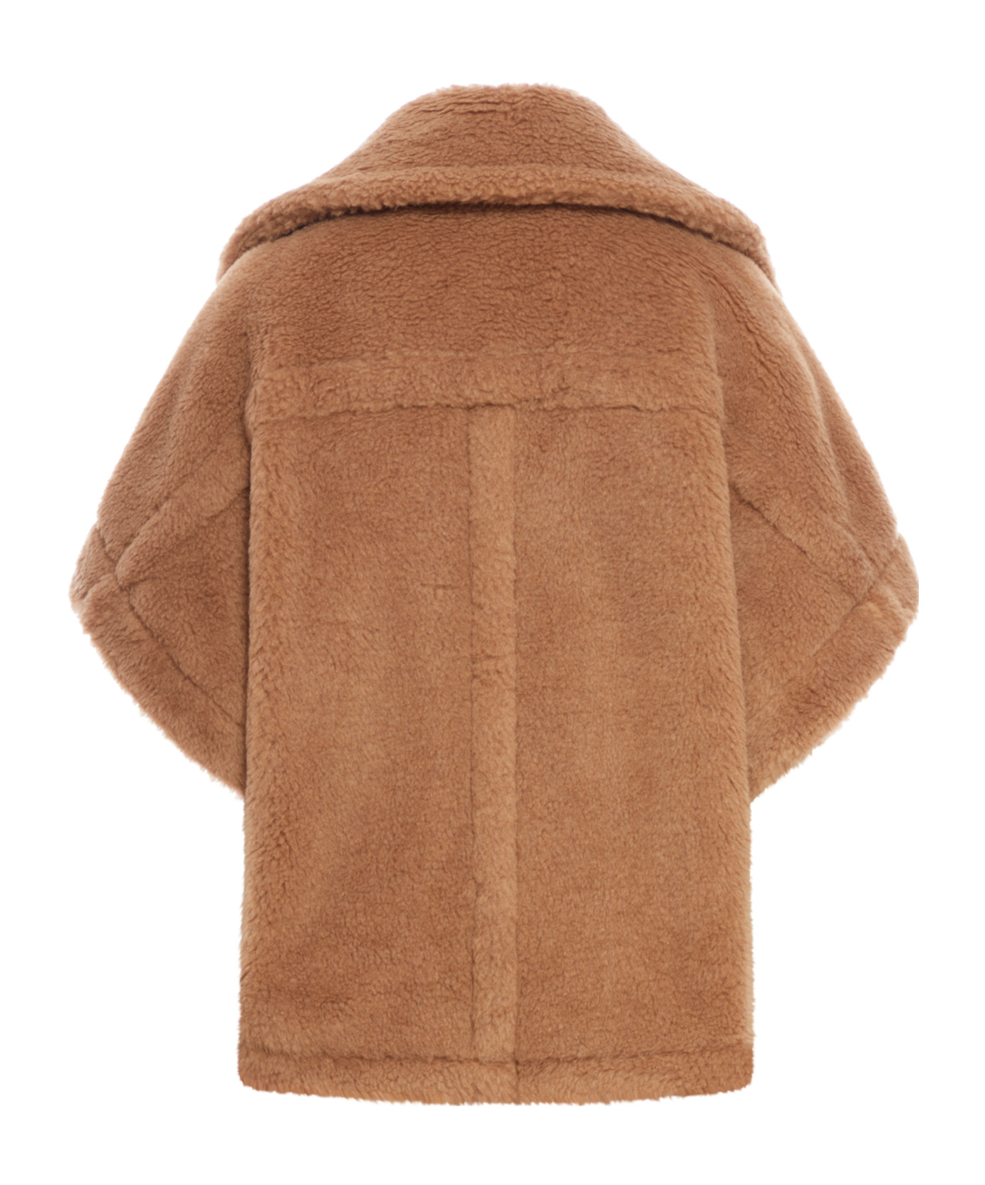 Shop Max Mara Newmanto Short-sleeved Coat In Brown