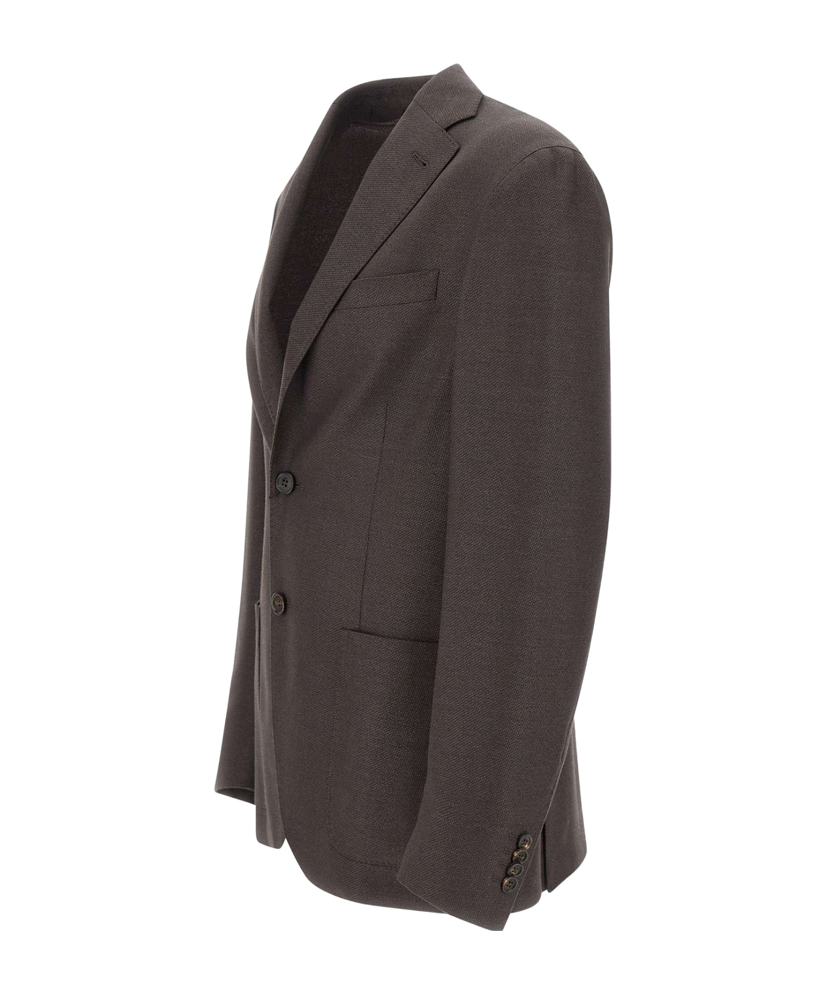 Corneliani Textured Narrow-lapels Blazer In Brown