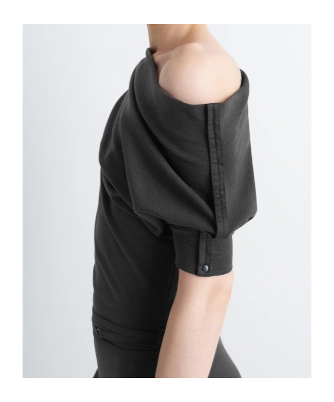 Lemaire Twisted Hem Dress In Black