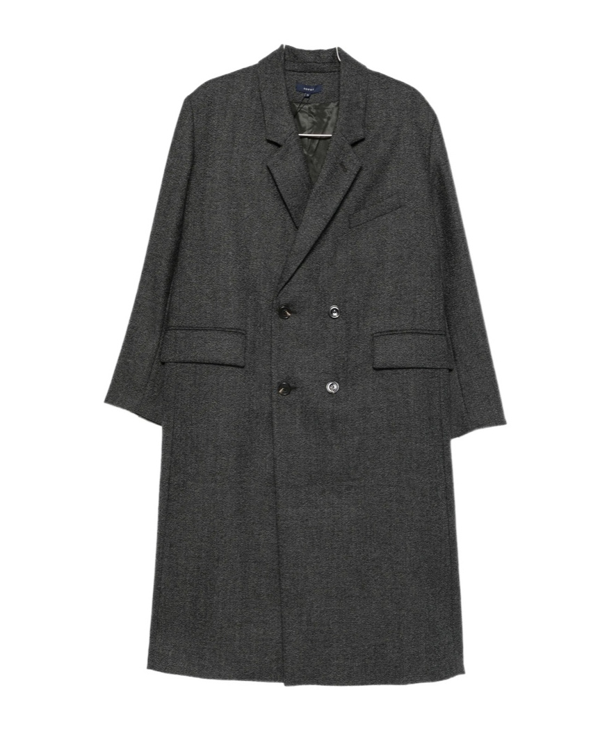 Soeur Double-breasted Wool Coat In Black