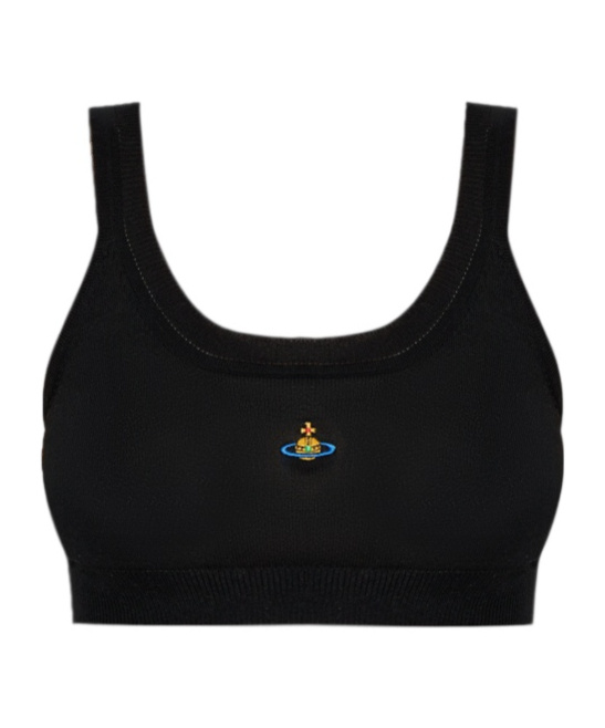 Shop Vivienne Westwood Cotton Tank Top In Black