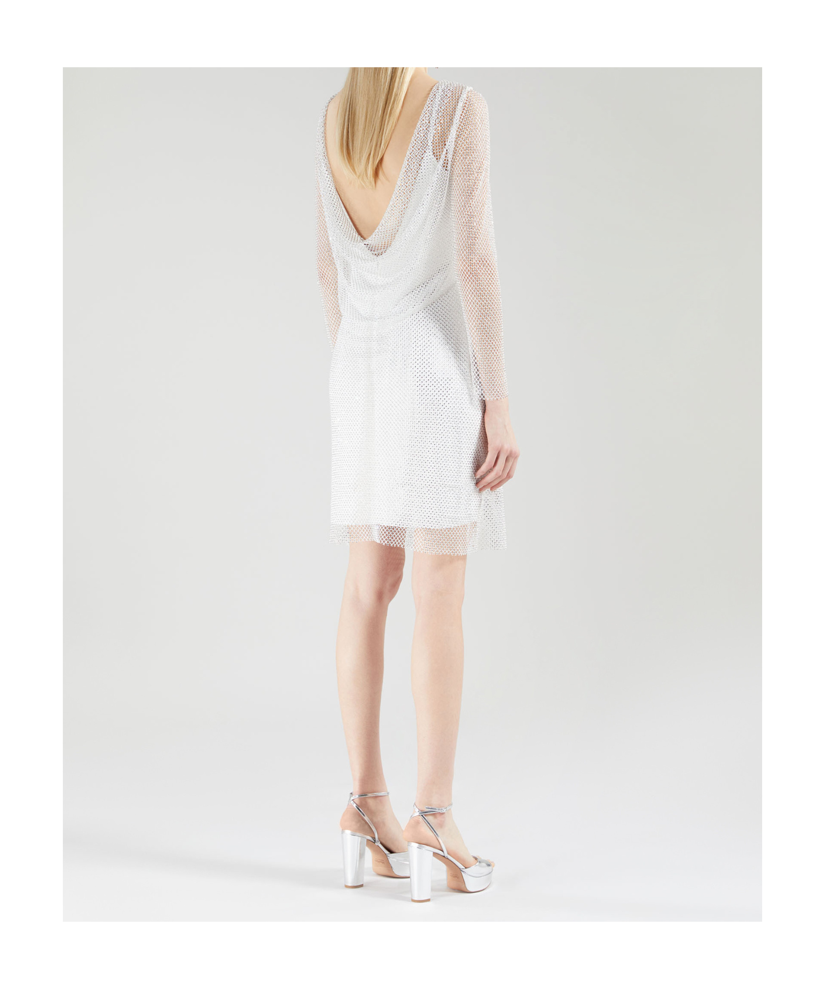 Max Mara Boat Neck Dress In White