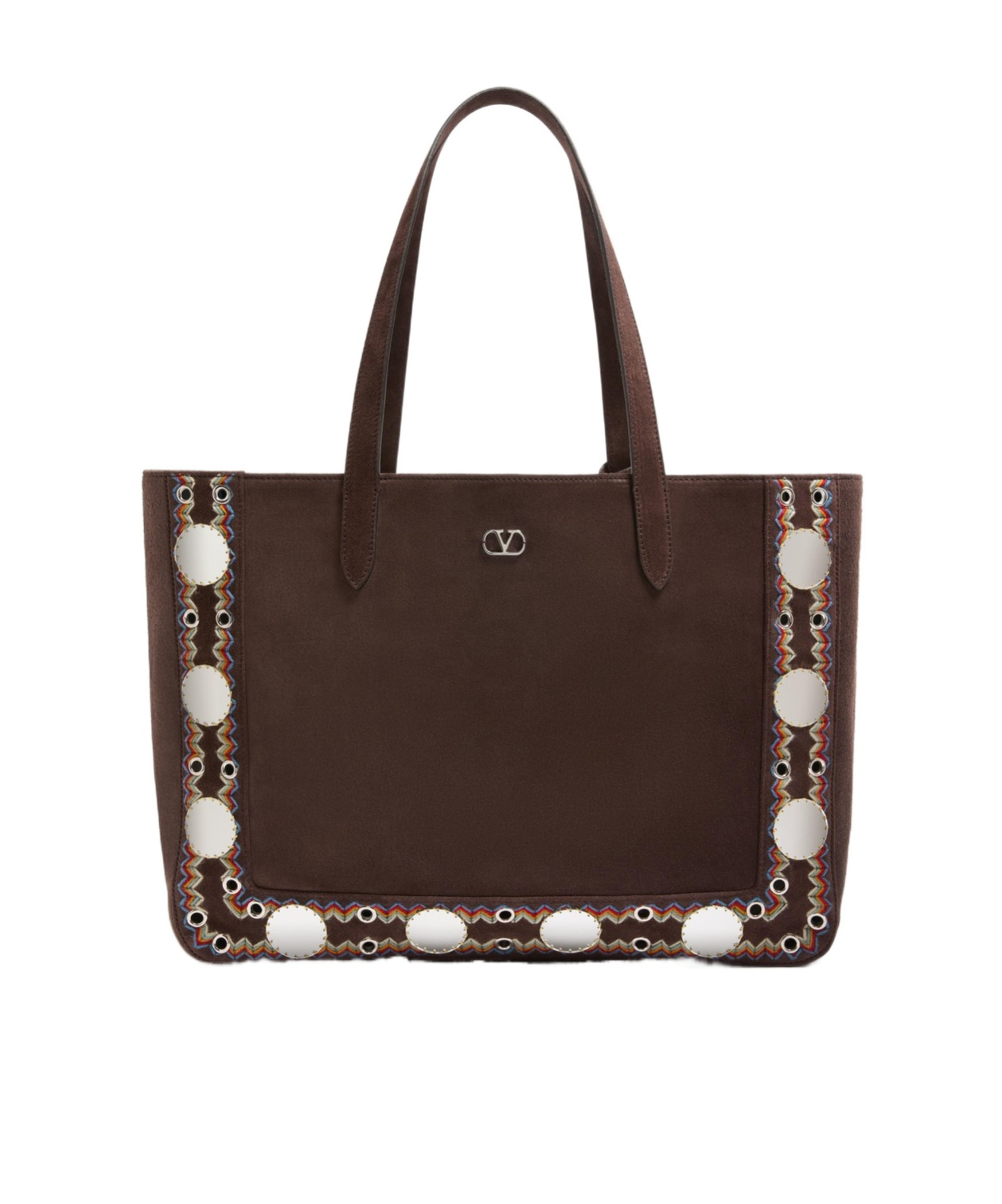 Valentino Brown Suede Shopping Bag