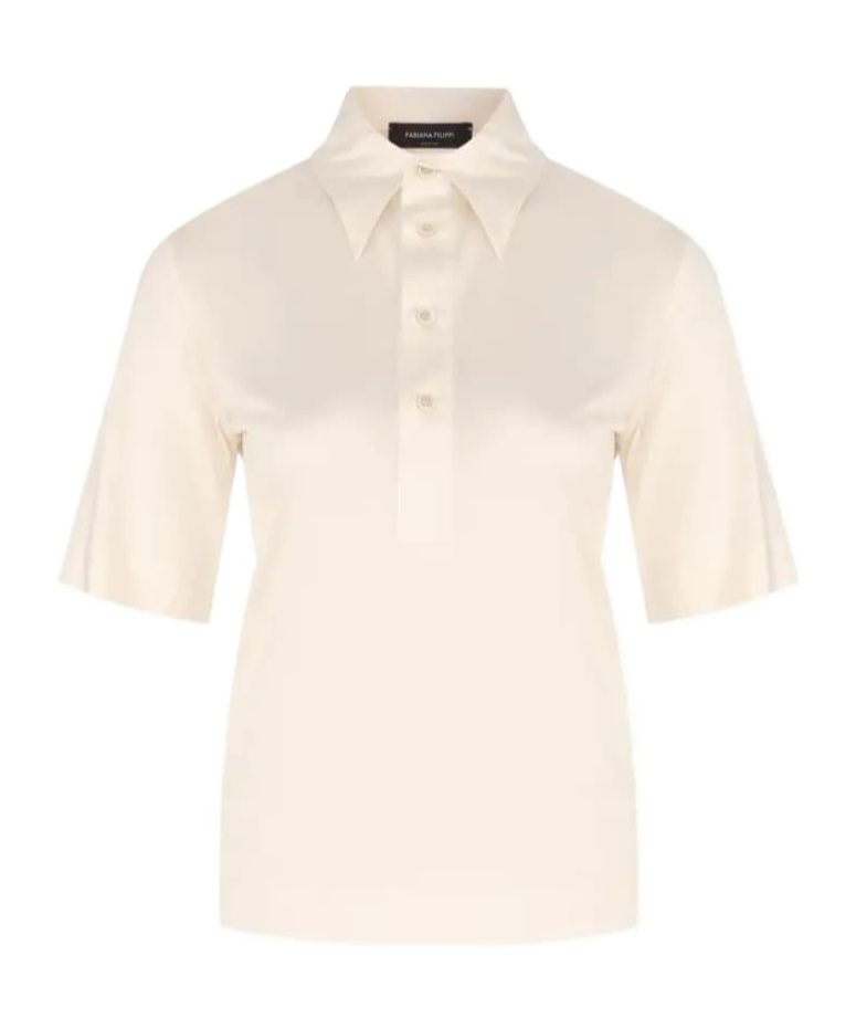 Fabiana Filippi Short-sleeved Polo Shirt In White