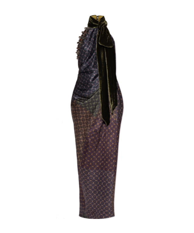 Dries Van Noten Sleeveless Dress In Brown
