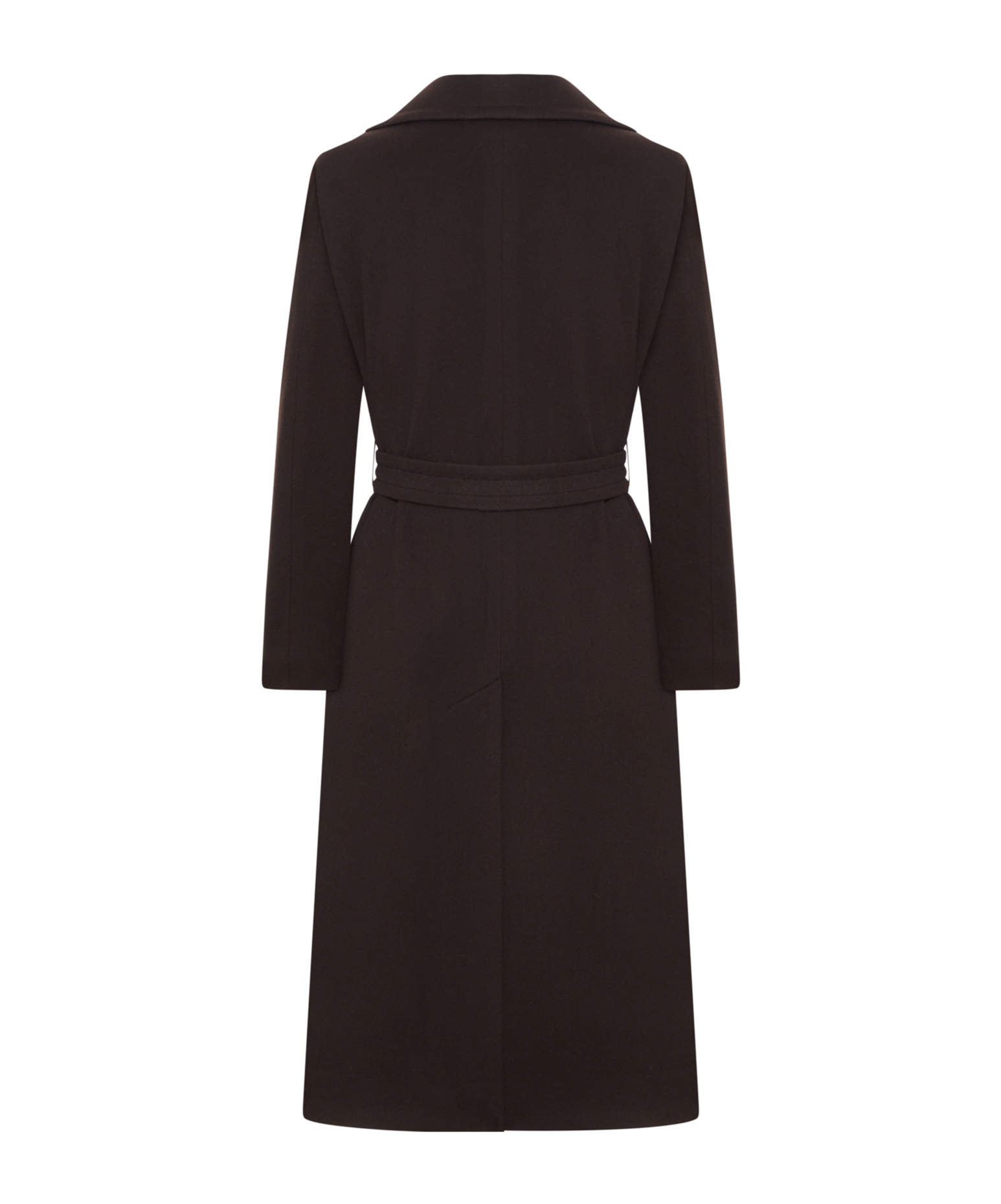 Tagliatore Belted Wool Coat In Brown